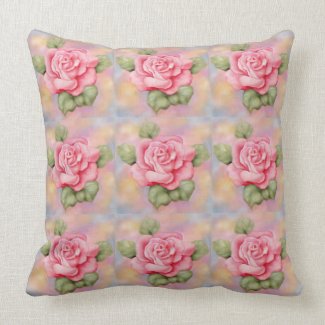 Pillow with Pink Roses