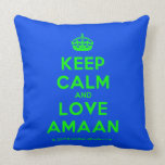 [Crown] keep calm and love amaan  Pillows
