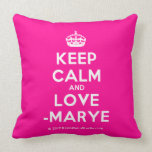 [Crown] keep calm and love -marye  Pillows