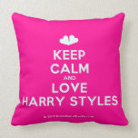 [Two hearts] keep calm and love harry styles  Pillows