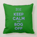 [UK Flag] keep calm and bog off  Pillows