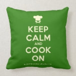 [Chef hat] keep calm and cook on  Pillows
