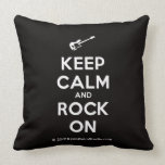 [Electric guitar] keep calm and rock on  Pillows