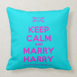 [UK Flag] keep calm and marry harry  Pillows