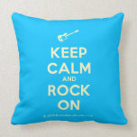 [Electric guitar] keep calm and rock on  Pillows