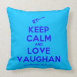 [Electric guitar] keep calm and love vaughan  Pillows