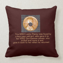 Pillows,throw pillows, WW2 Lucky Penny