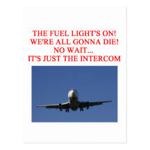 PILOT airline joke Post Card