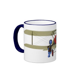 Pilot and Biplane mug