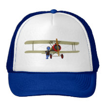 Pilot and Biplane Trucker Hats