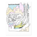 Pilot April Fools Cartoon Funny Gifts & Tees Postcards