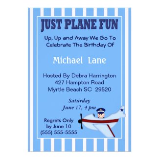 Pilot Birthday Invitation