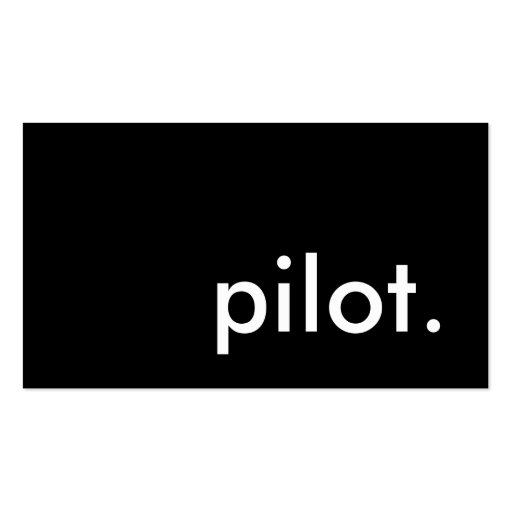 pilot. business card