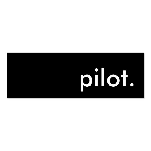 pilot. business card templates