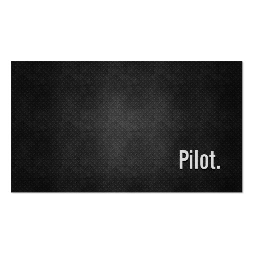 Pilot Cool Black Metal Simplicity Business Cards (front side)