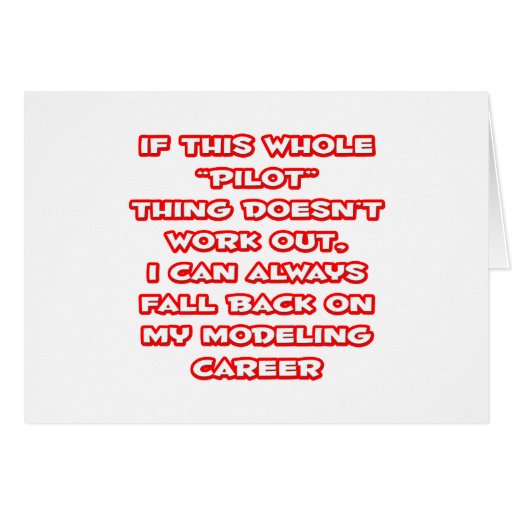 Pilot Humor ... Modeling Career Cards