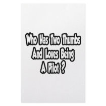 Pilot Joke...Two Thumbs Personalized Stationery