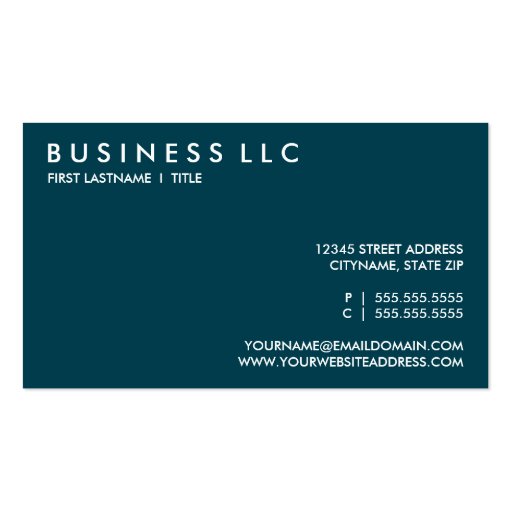 PILOT (mod squares) Business Card Template (back side)
