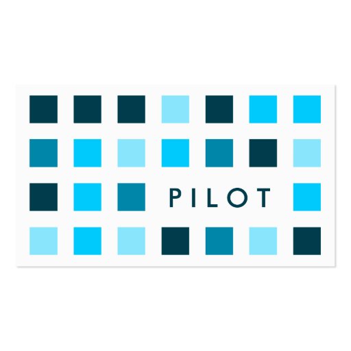 PILOT (mod squares) Business Card Template (front side)