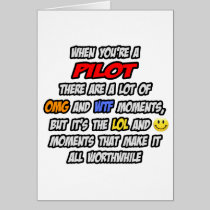 Pilot .. OMG WTF LOL Greeting Cards