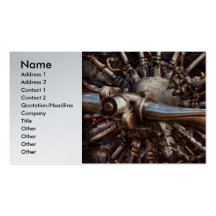 Pilot - Plane - Engines at the ready Business Card Templates