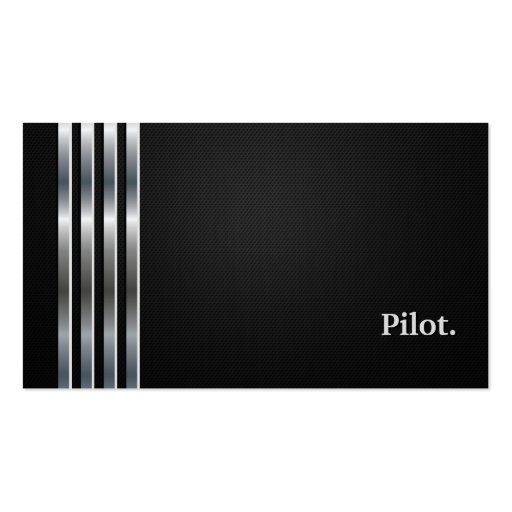 Pilot Professional Black Silver Business Cards (front side)