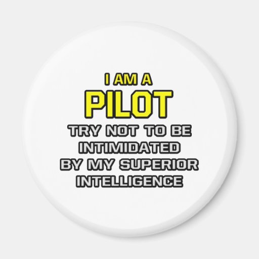 Pilot...Superior Intelligence Refrigerator Magnets