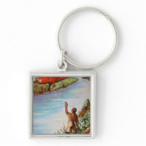 Pilot Waving Keychain/Keyring