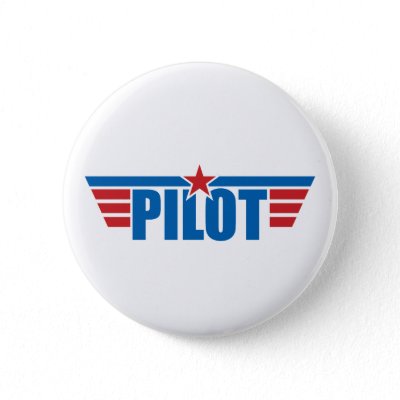 Pilot Wings Badge - Aviation Pinback Buttons