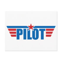 Pilot Wings Badge - Aviation Postcard