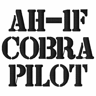 PILOTO de la cobra de AH-1F BORDADO Camiseta Polo PILOTO de la cobra de AH-1F BORDADO Camiseta Polo