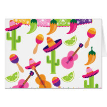 Pimientas mexicanas de la cal del Saguaro del somb Tarjeta