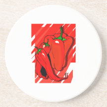 Pimientas rayadas red.png del fondo 3 posavasos personalizados