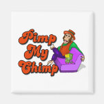 Pimp My Chimp Fridge Magnets