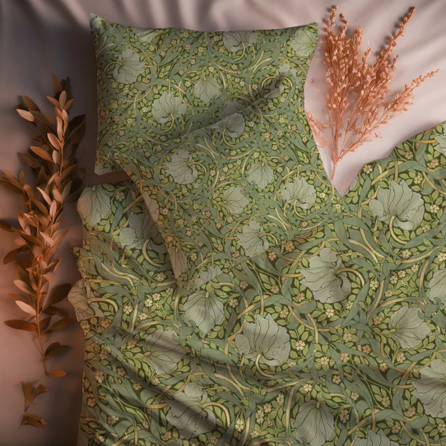 Pimpernel William Morris Green Gold Pattern Duvet Cover Zazzle