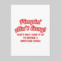 Pimpin' Ain't Easy .. Wrestling Coach Postcard