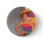 pin button circle girl rainbow umbrella