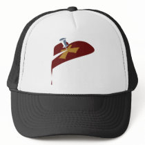 Pin Cross Heart Drip hats