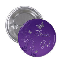 Pin floral del florista de la mariposa de plata pú