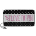 [PIN] I Love To Pin in Candy Stripes iPhone Speaker