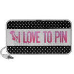 [PIN] I Love To Pin in Pink Travel Speakers