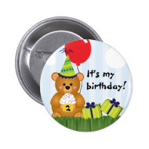 Pin lindo adaptable del cumpleaños del oso de pelu