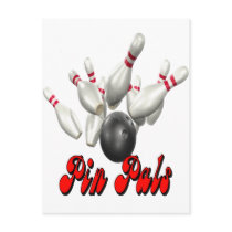 Pin Pals bowling Post Card
