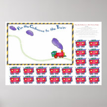 Pin the Caboose to the Train Game Posters