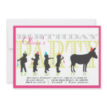 Pin the Tail on the Donkey Birthday Invitation