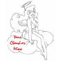 Pin Up Angel Your Cloud or Mine t-shirts by alittleblack Pin Up Angel Your Cloud or Mine t-shirts