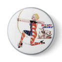 Pin-up Archer Button by elfyboy Pin-up Archer Button