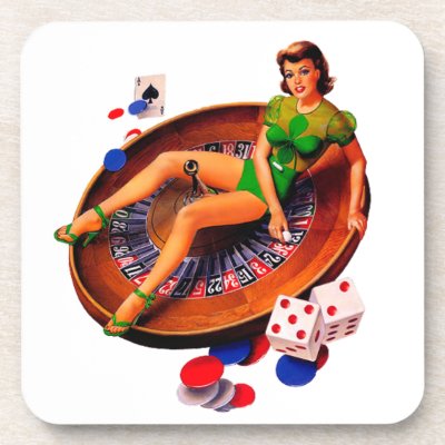 Pin Up Casino Girl Las Vegas Coasters