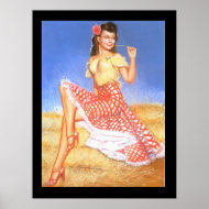 Pin-Up Country Girl Vintage poster