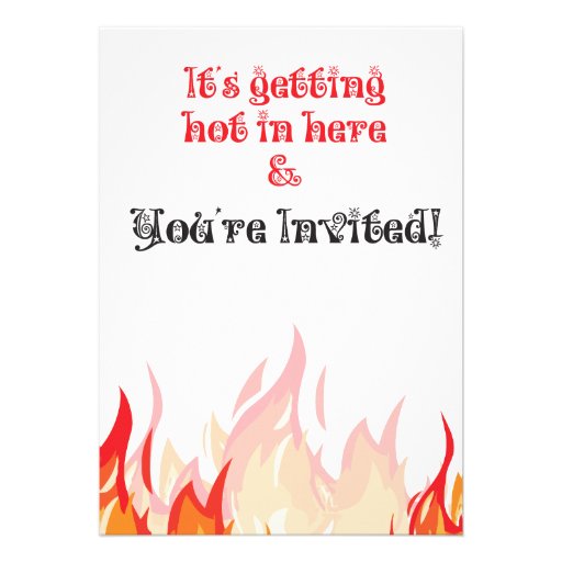 Pin up Fire Pole Lingerie Party Invitation